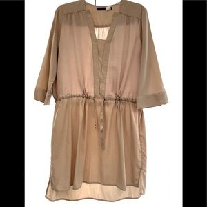 Zara silk charmeuse high lo dress